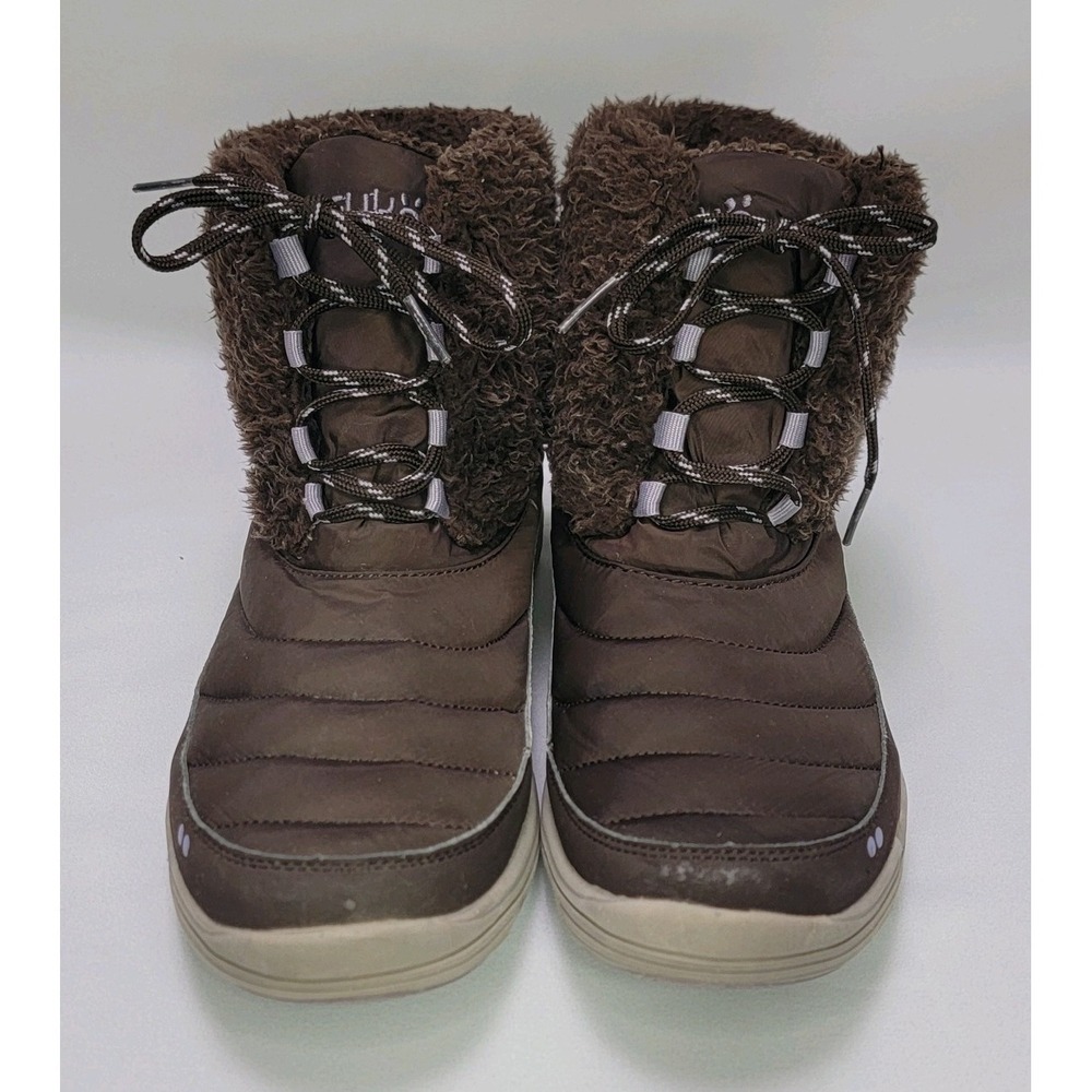 Ryka Women's Winter Boots Size 9 Brown Faux Fur Lined‎ Lace Up